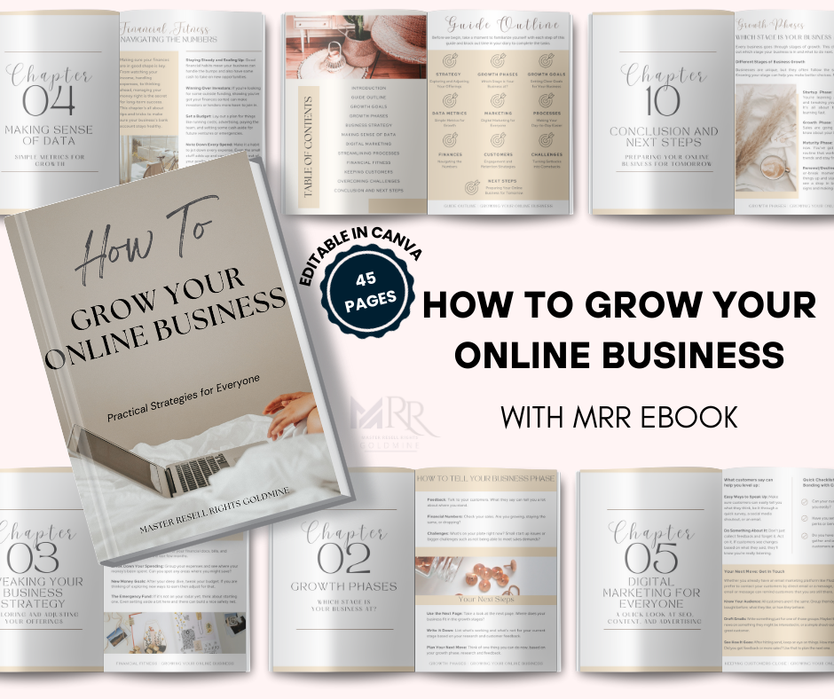 How To Grow Your Online Business ebook with MRR