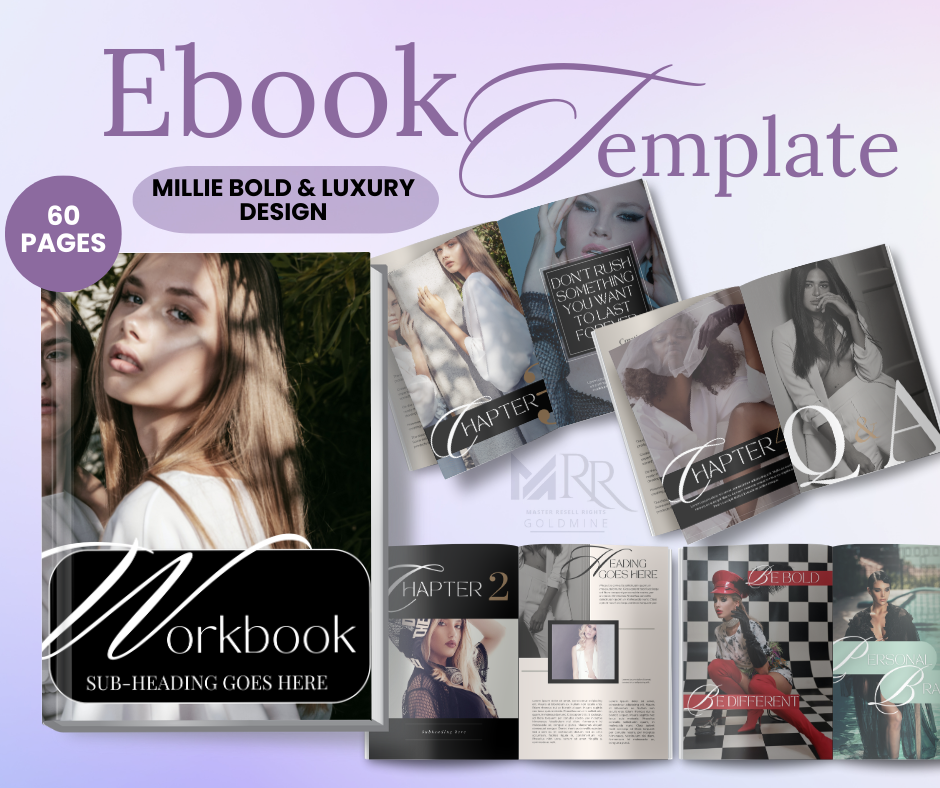 Millie Bold & Luxury Design eBook & Workbook Templates