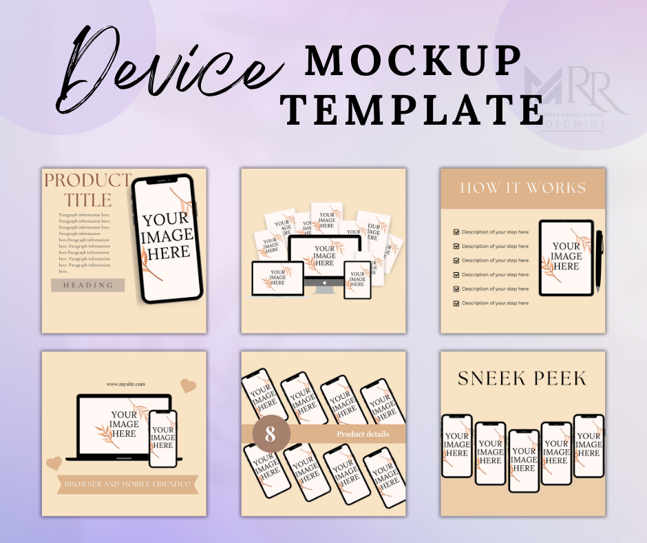 Master Resell Rights Digital Mock Up Bundle