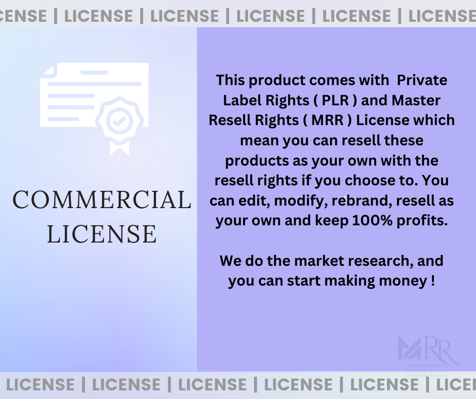 PLR & MRR license 